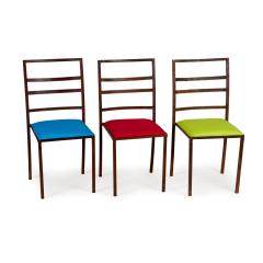 Cadeiras Ferro Ferrugem com assentos coloridos I
