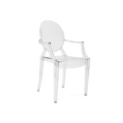 Cadeira Sophia com braço em policarbonato