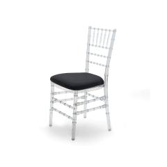 Cadeira Tiffany Cristal com assento Preto