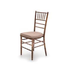 Cadeira Tiffany Madeira Imbuia com assento Capuccino