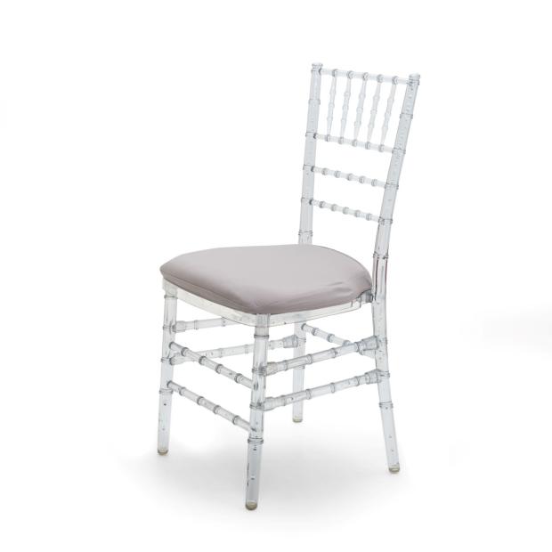 Cadeira Tiffany Cristal com assento Fendi